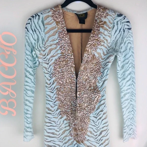 Baccio Couture hand painted romper  size S NWOT - Picture 9 of 9